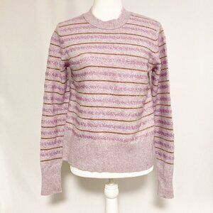 J. Crew Sequin Striped Sweater in Supersoft Yarn Size S